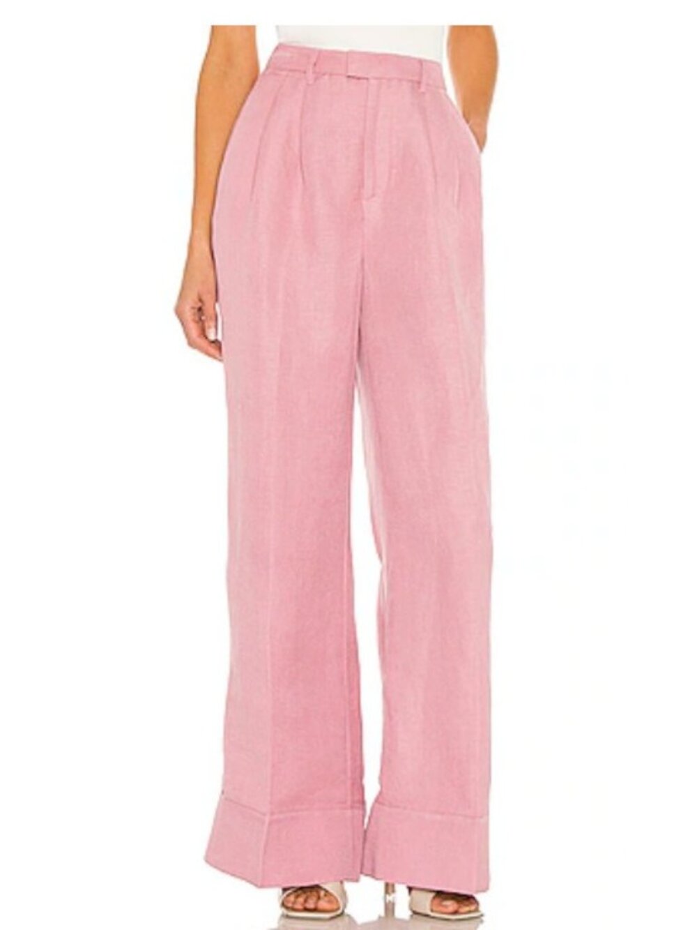 L Academie Star Pant Pleated High Waist Wide Leg Full Length Womens XSmall